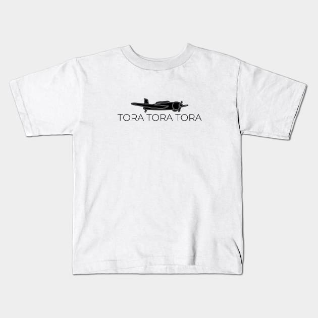 Tora Tora Bomber Plane World War II Kids T-Shirt by notami